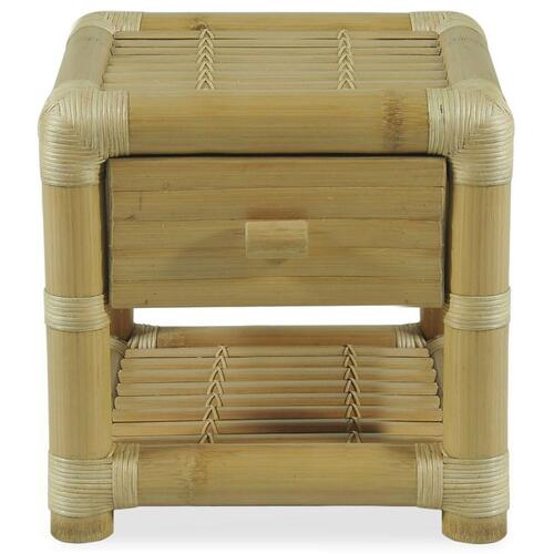 Sengebord 45x45x40 cm bambus naturfarvet