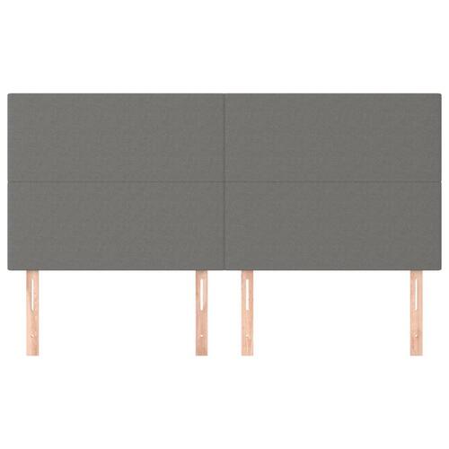 Sengegavle 4 stk. 90x5x78/88 cm stof mørkegrå