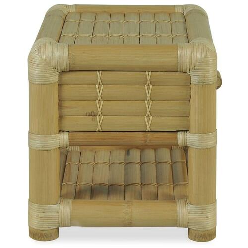 Sengebord 45x45x40 cm bambus naturfarvet