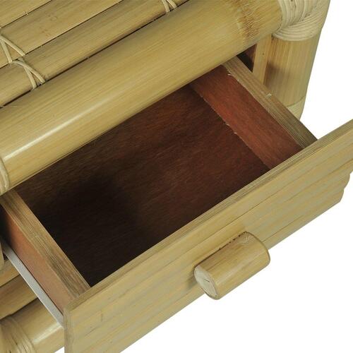 Sengebord 45x45x40 cm bambus naturfarvet