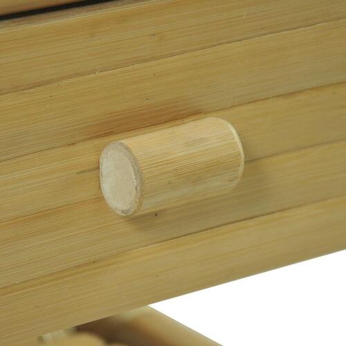 Sengebord 45x45x40 cm bambus naturfarvet