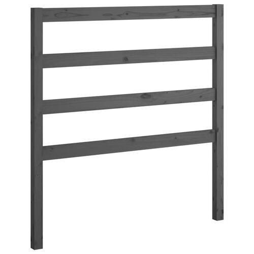 Daybed med udtræk 2x(90x200) cm massivt fyrretræ grå