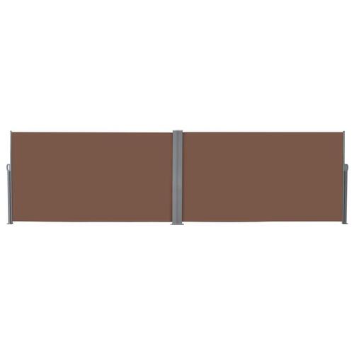 Sammenrullelig sidemarkise 160 x 600 cm brun