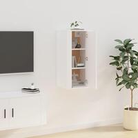 Væghængt tv-skab 40x34,5x80 cm hvid