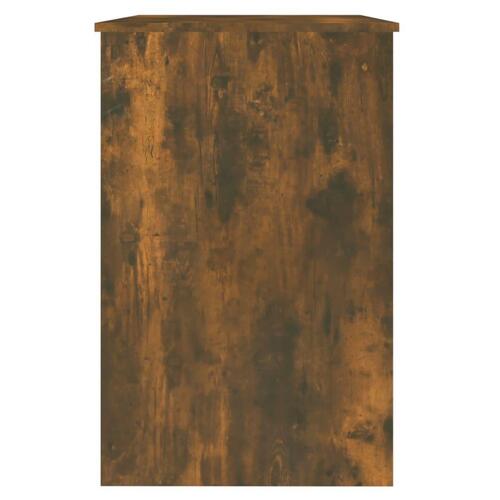 Skrivebord 100x50x76 cm konstrueret træ røget egetræsfarve