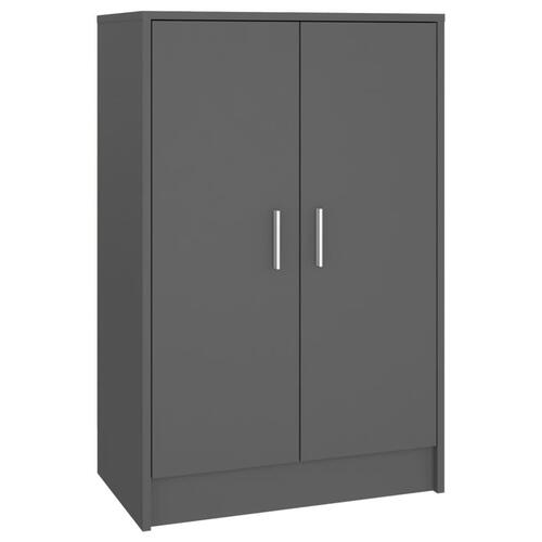 Skoskab 60x35x92 cm spånplade grå