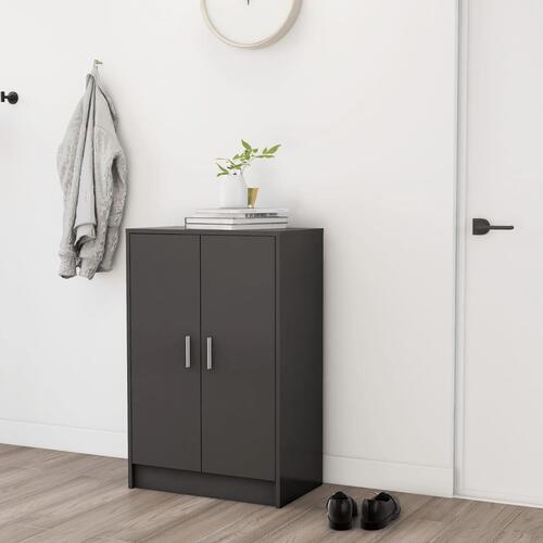 Skoskab 60x35x92 cm spånplade grå
