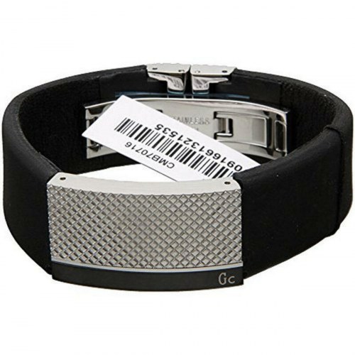 Guess armbånd til mænd CMB70716, sort/sølv, 15 cm