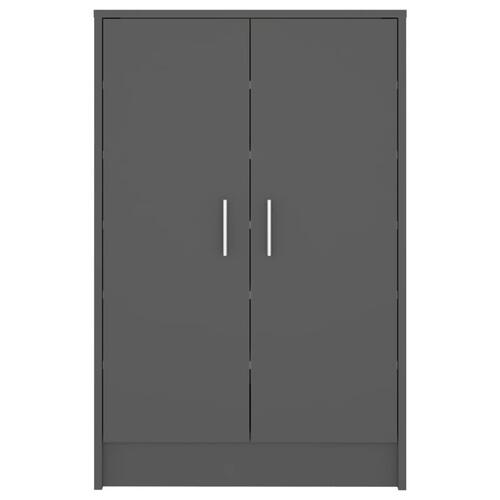 Skoskab 60x35x92 cm spånplade grå