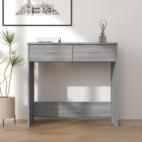 Skrivebord 80x40x75 cm konstrueret træ grå sonoma-eg