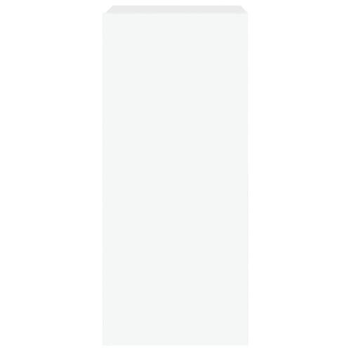Væghængt tv-bord med LED-lys 30,5x35x70 hvid