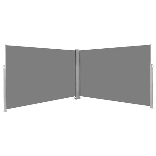 Sammenrullelig sidemarkise 200 x 600 cm grå