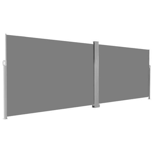 Sammenrullelig sidemarkise 200 x 600 cm grå
