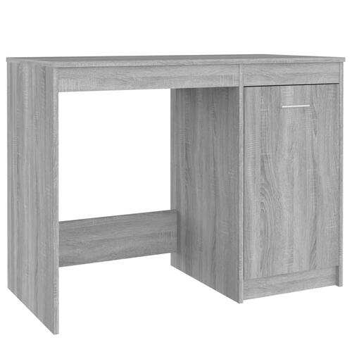 Skrivebord 100x50x76 cm konstrueret træ grå sonoma-eg