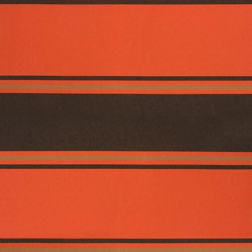 Foldemarkise 4x3 m stof og aluminium orange og brun