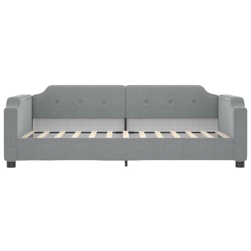 Daybed med udtræk og skuffer 80x200 cm stof lysegrå