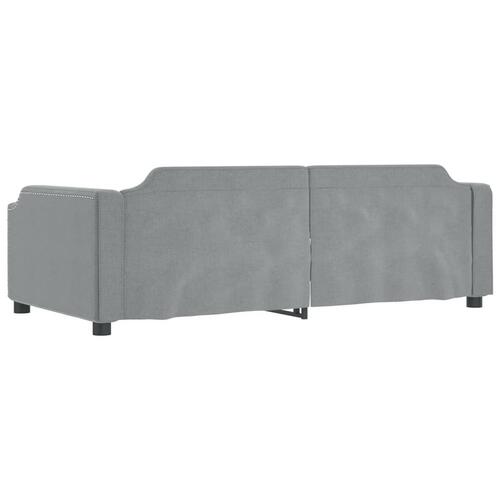 Daybed med udtræk og skuffer 80x200 cm stof lysegrå