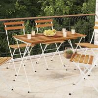 Foldbart bistrobord 100x54x71 cm massivt akacietræ og stål