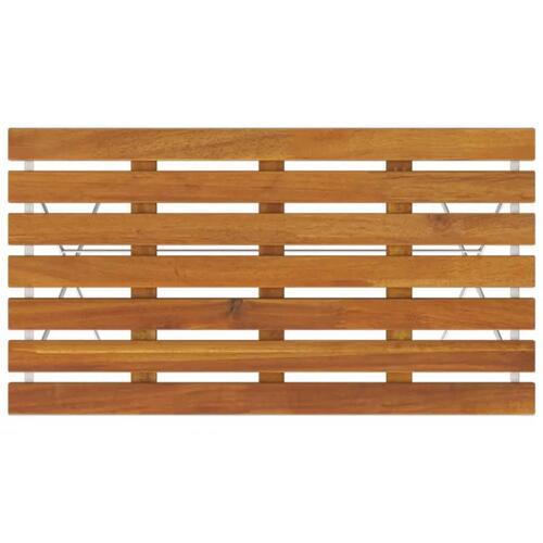Foldbart bistrobord 100x54x71 cm massivt akacietræ og stål