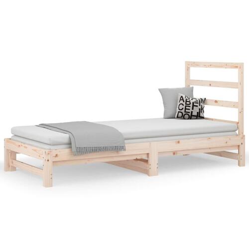 Daybed med udtræk 2x(90x190) cm massivt fyrretræ