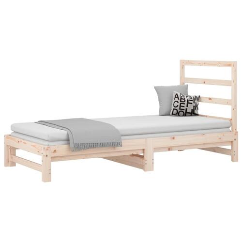 Daybed med udtræk 2x(90x190) cm massivt fyrretræ