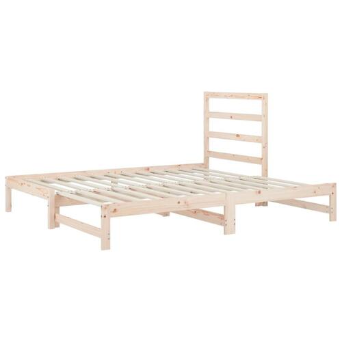 Daybed med udtræk 2x(90x190) cm massivt fyrretræ