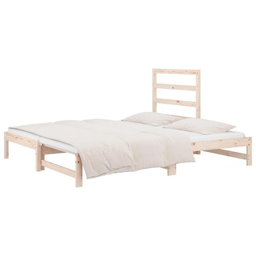 Daybed med udtræk 2x(90x190) cm massivt fyrretræ