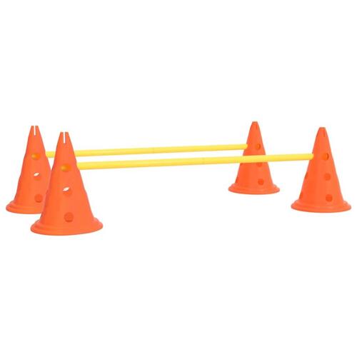 Forhindringsbanesæt til hunde orange og gul