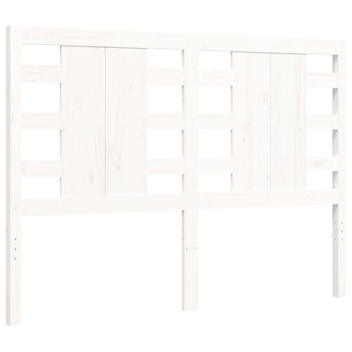Sengeramme uden madras 120x200 cm massivt fyrretræ hvid