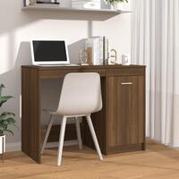 Skrivebord 100x50x76 cm konstrueret træ brun egetræsfarve