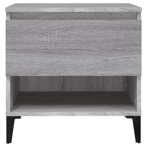 Sidebord 50x46x50 cm konstrueret træ grå sonoma-eg