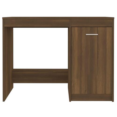 Skrivebord 100x50x76 cm konstrueret træ brun egetræsfarve