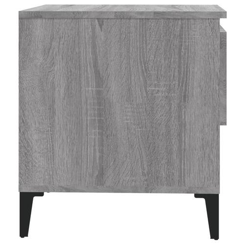 Sidebord 50x46x50 cm konstrueret træ grå sonoma-eg