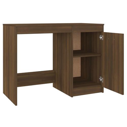 Skrivebord 100x50x76 cm konstrueret træ brun egetræsfarve