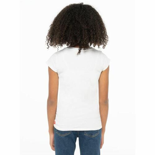 Kortærmet T-shirt til Børn Levi's Sportswea Hvid 14 år