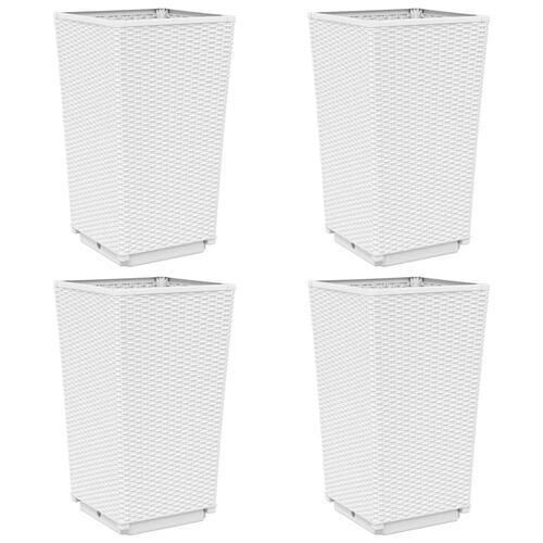 Plantekurve 4 stk. 32,5x32,5x57 cm PP hvid