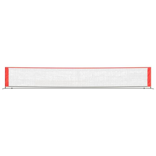 Tennisnet 600x100x87 cm polyester sort og rød