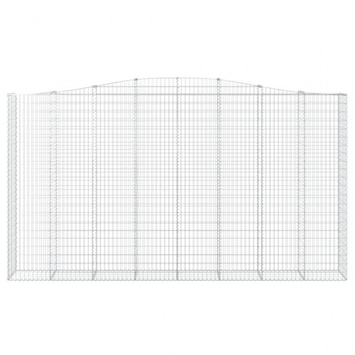 Buede gabionkurve - 4 stk. 400 × 50 × 220/240 cm i galvaniseret jern