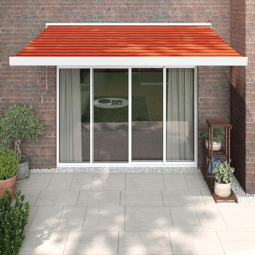 Foldemarkise 3x2,5 m stof og aluminium orange og brun