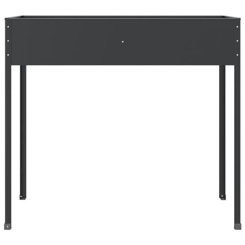 Plantekasse 100,5x40,5x90 cm galvaniseret stål antracitgrå