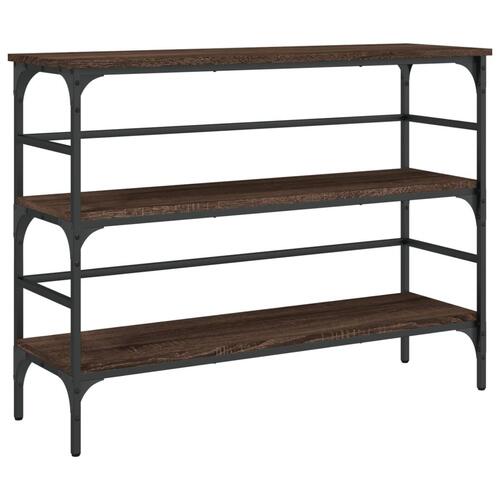 Konsolbord 100x32x75 cm konstrueret træ brun egetræsfarve
