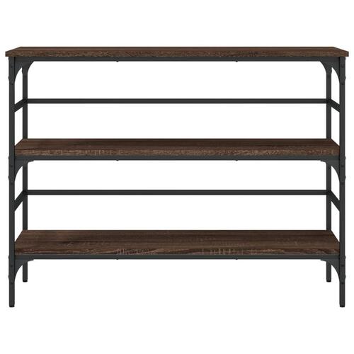 Konsolbord 100x32x75 cm konstrueret træ brun egetræsfarve