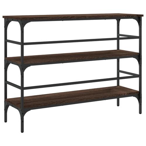 Konsolbord 100x32x75 cm konstrueret træ brun egetræsfarve
