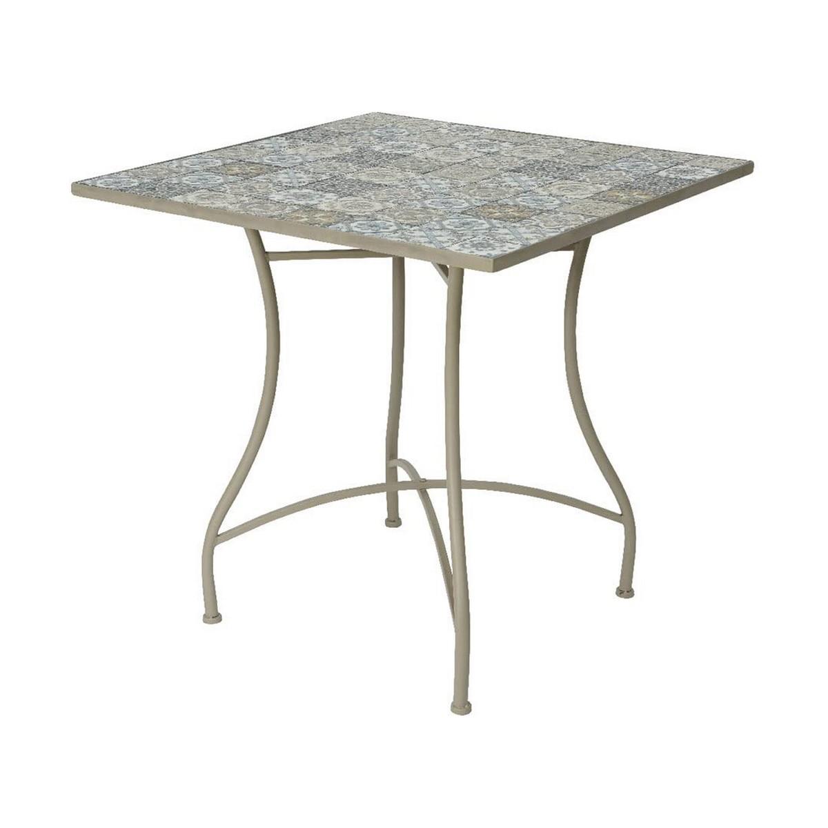 EDM Product Bistro havebord - brun mosaik, 78 × 78 × 77 cm
