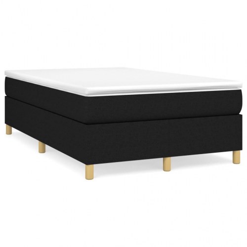 Kontinentalseng med madras 120x190 cm - stof, sort