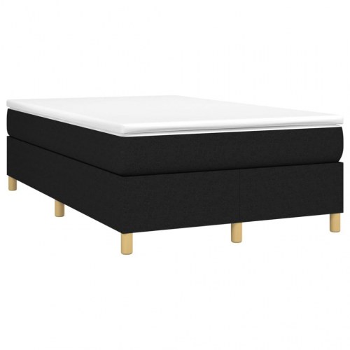 Kontinentalseng med madras 120x190 cm - stof, sort