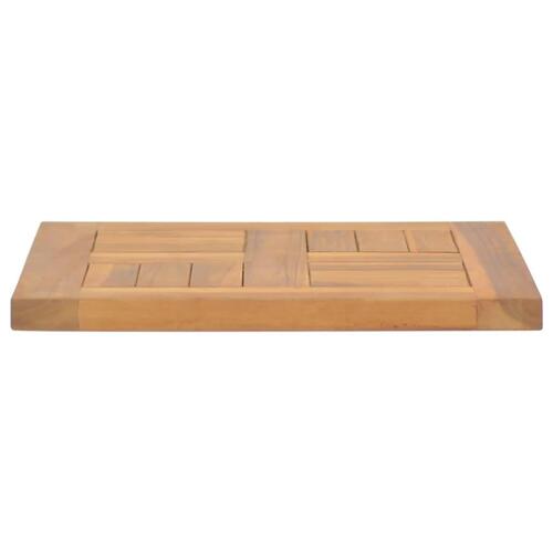 Firkantet bordplade 40x40x2,5 cm massivt teaktræ