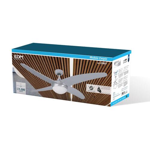 Loftsventilator med lys EDM 33807 Caspio 60 W