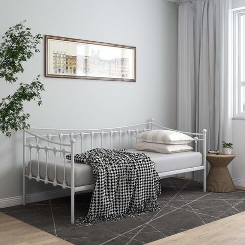 Sengestel til sovesofa 90x200 cm metal hvid