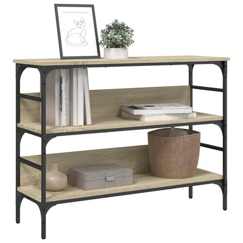 Konsolbord 100x32x75 cm konstrueret træ sonoma-eg